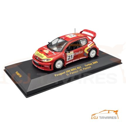 IXO RAM110 PEUGEOT 206 WRC #21 G PANIZZI - H PANIZZI RALLY TURKEY 2003 1/43