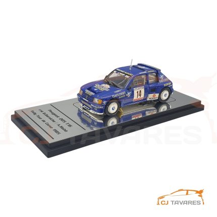 SKID  PEUGEOT 205 T16 #14 B DARNICHE - A MAHÉ RALLY TOUR DE CORSE 1985 1/43