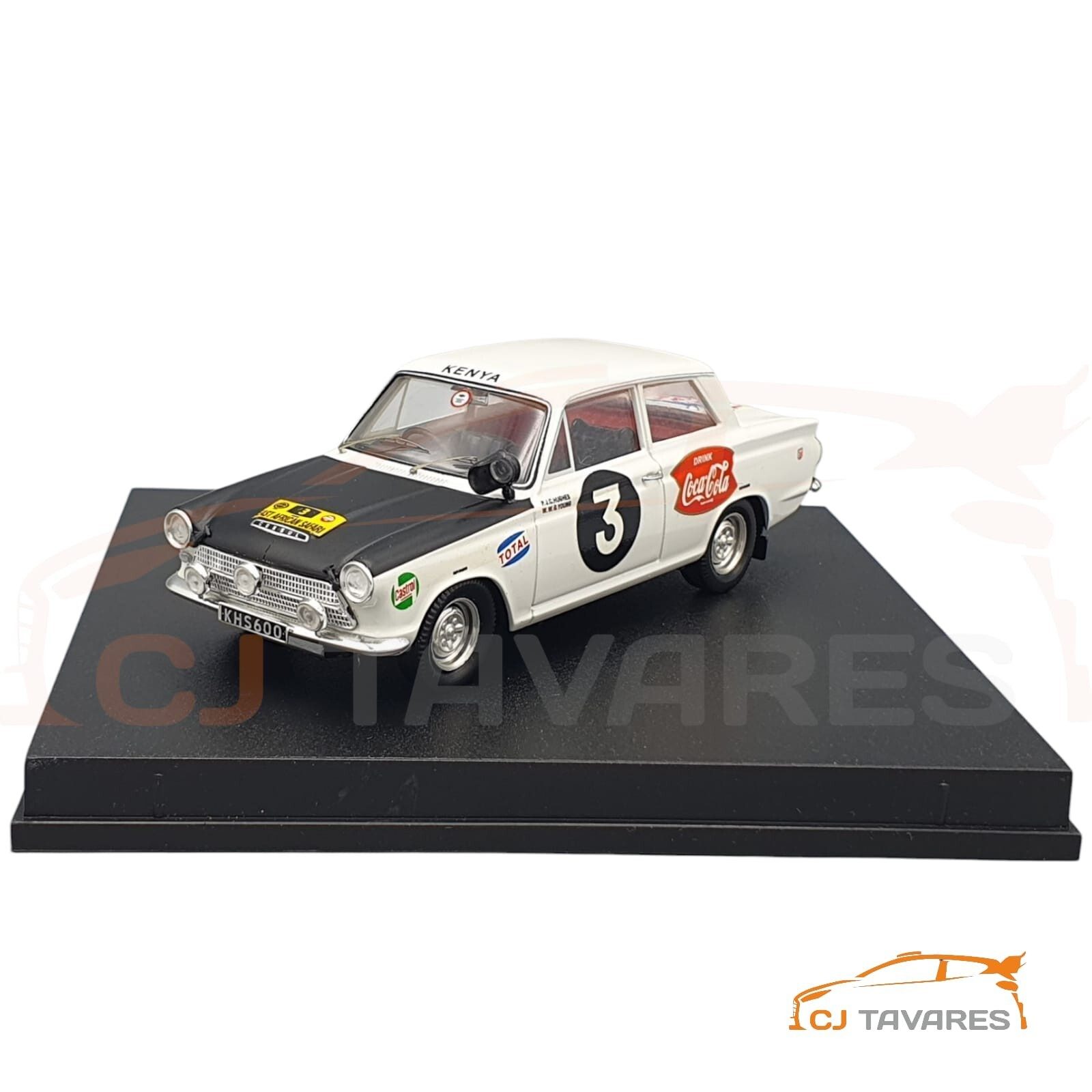 57-3098.jpg TROFEU FORD CORTINA MK I #3 P HUGES - YOUNG RALLY EAST AFRICAN SAFARI 1964 1/43 - Image 1