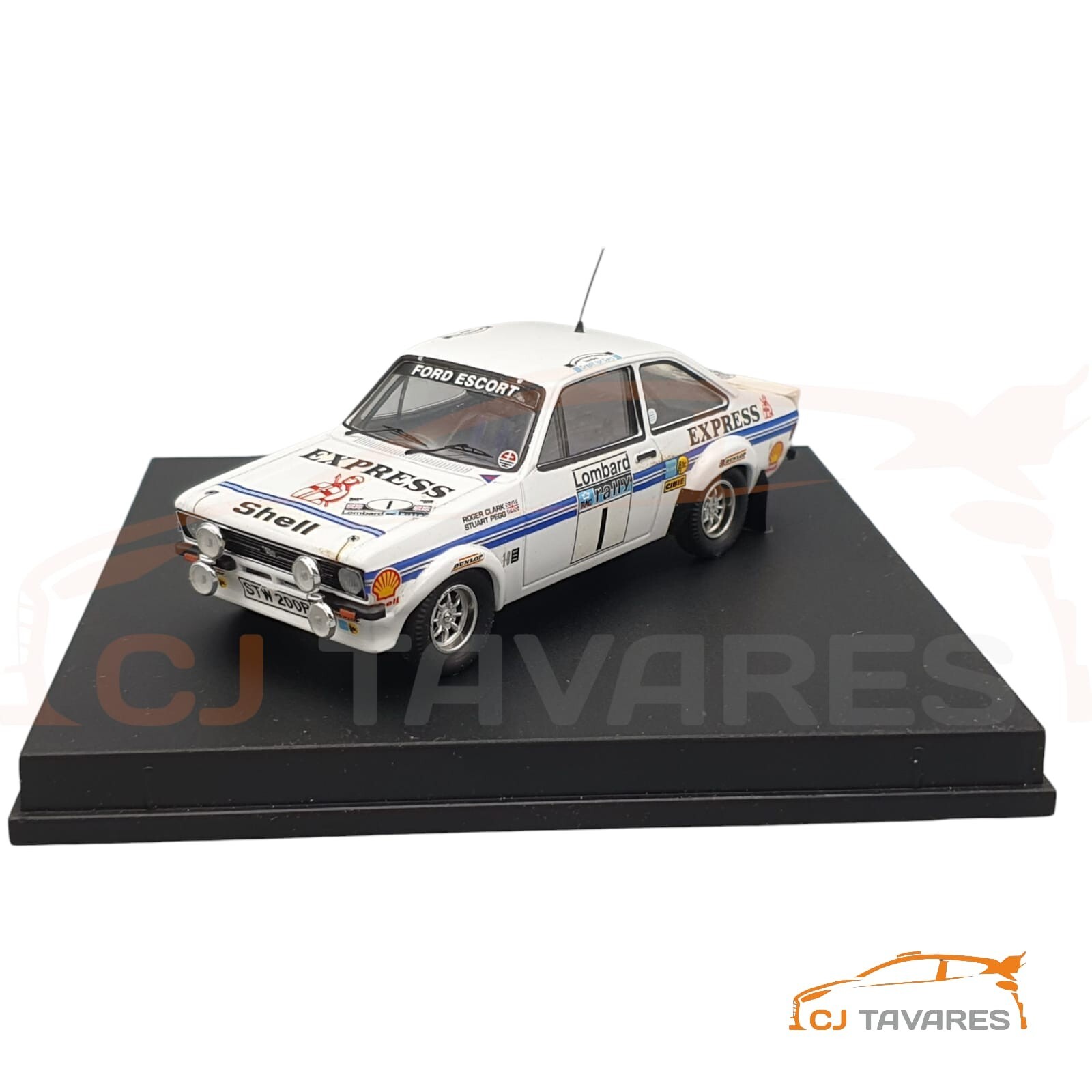 57-3430.jpg TROFEU 1018 FORD ESCORT MK II #1 R CLARK - S PEGG RALLY RAC 4th 1977 1/43 - Image 1