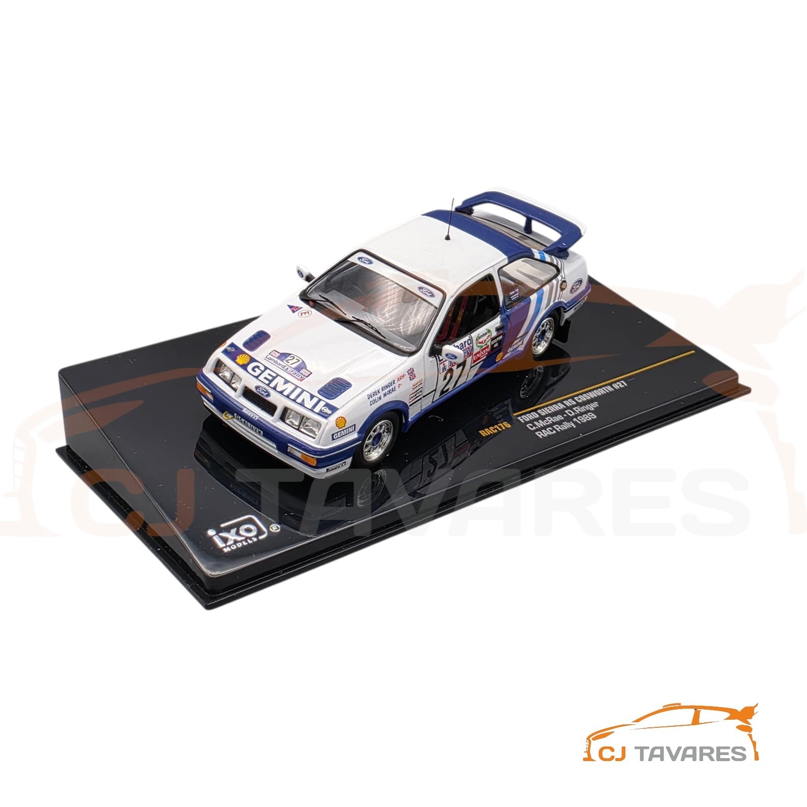 57-4104.jpg IXO RAC176 FORD SIERRA RS COSWORTH #27 C McRAE - D RINGER RAC RALLY 1989 1/43 - Image 1