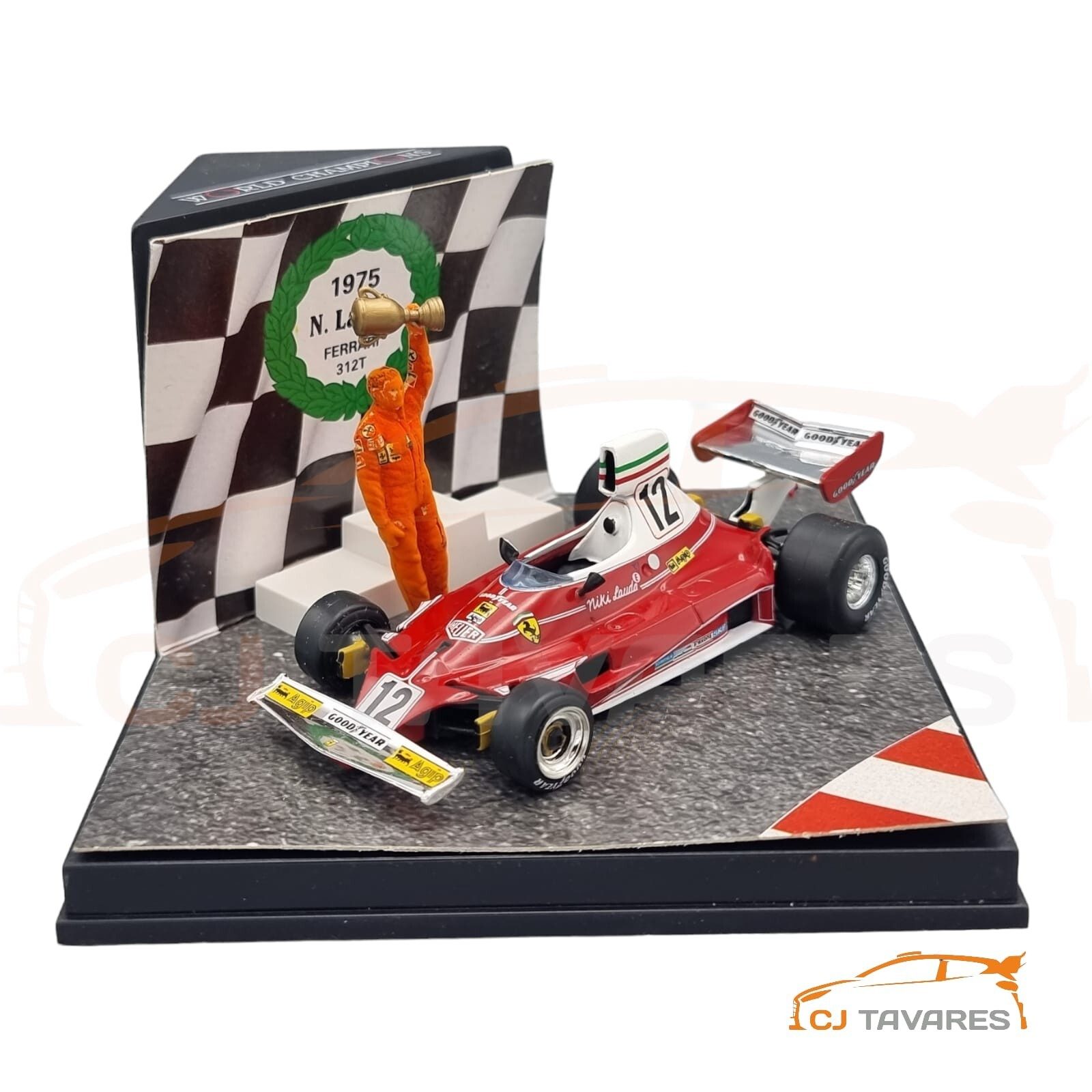 57-5626.jpg WORLD CHAMPIONS WC06 FERRARI 312T #12 N LAUDA F1 WORLD CHAMPION 1975 1/43 - Image 1
