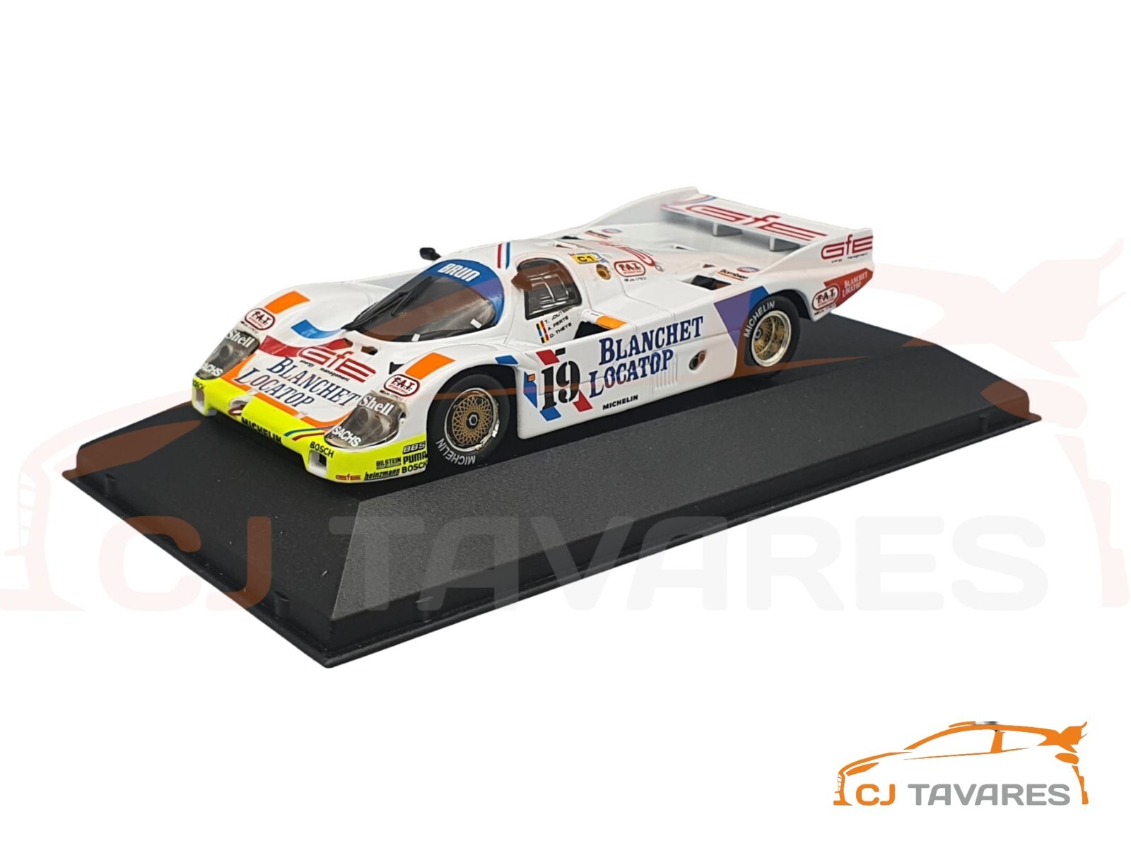 57-6609.jpg QUARTZO QLM99013 PORSCHE 956 LONG TAIL #19 BOUTSEN 24H LE MANS 1986 1/43 - Image 1
