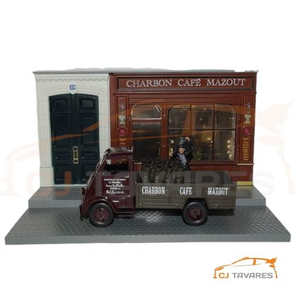 ALTAYA  PEUGEOT DMA 1950 - CAMION PLATEAU RIDELLES TRANSPORT DE CHARBON 1/43