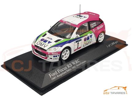 MINICHAMPS 430 028901 FORD FOCUS RS WRC #1 M STOHL RALLY BURGENLAND 2002 1/43