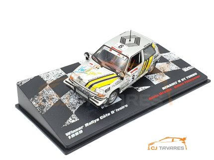 ALTAYA RENAULT 5 GT TURBO #9 A. OREILLE WINNER RALLYE COTE D'IVOIRE 1989 1/43